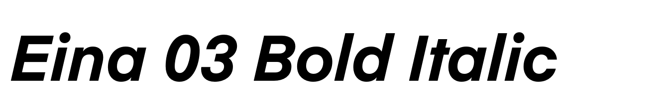 Eina 03 Bold Italic